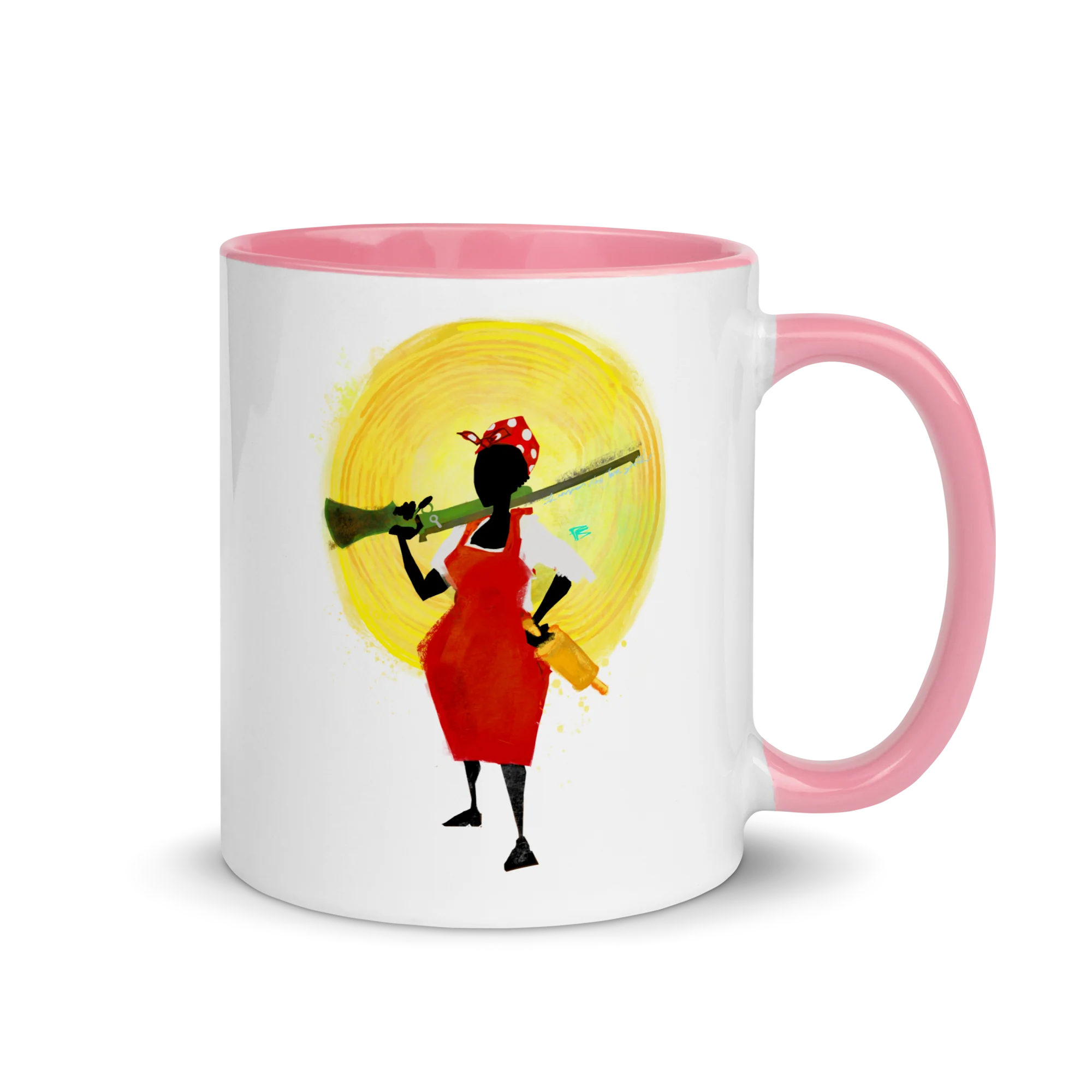 "Jemima's Revenge" by pierre bennu Mug w/red Inside - Image 3