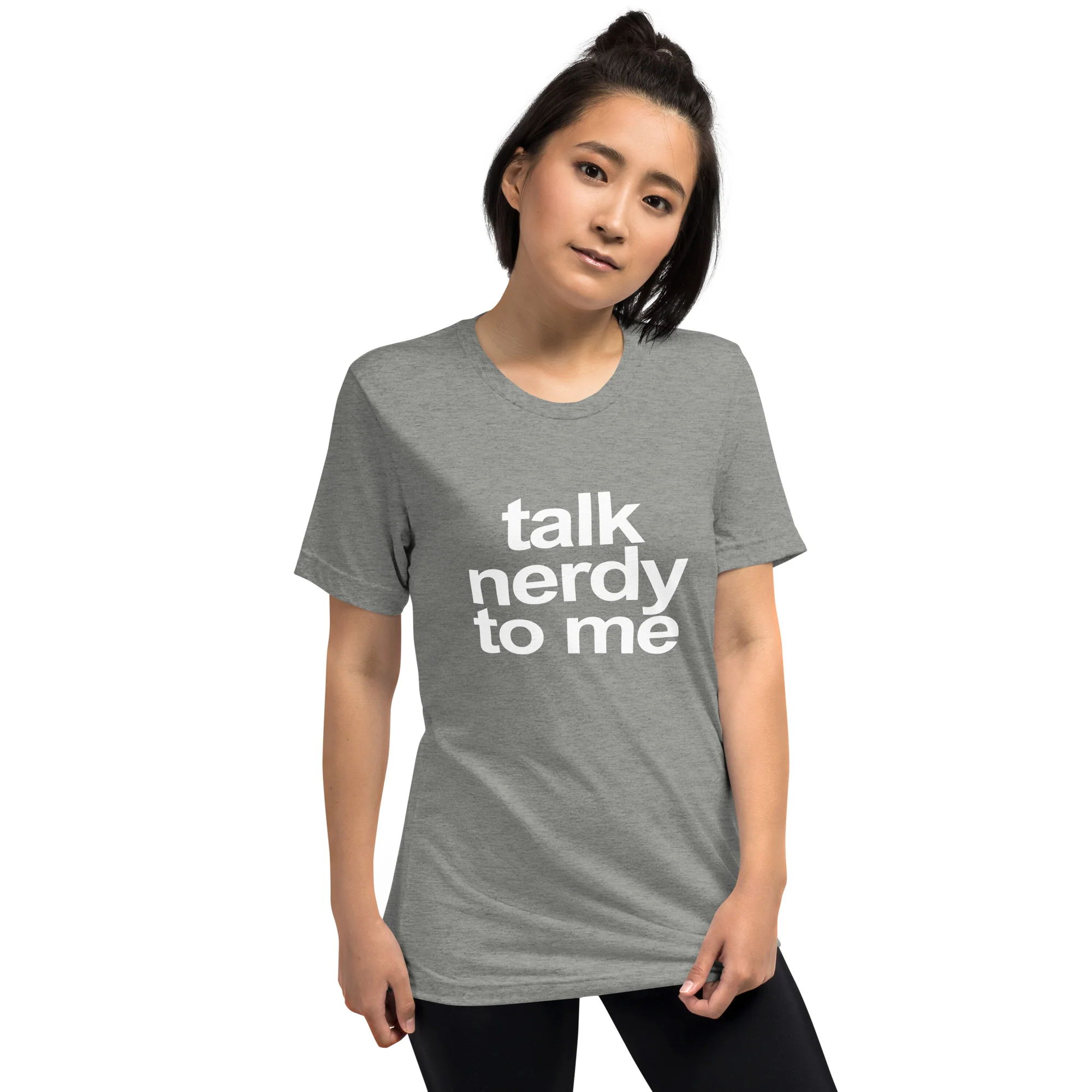"TALK NERDY TO ME" - the unisex short sleeve crewneck tee - Image 3